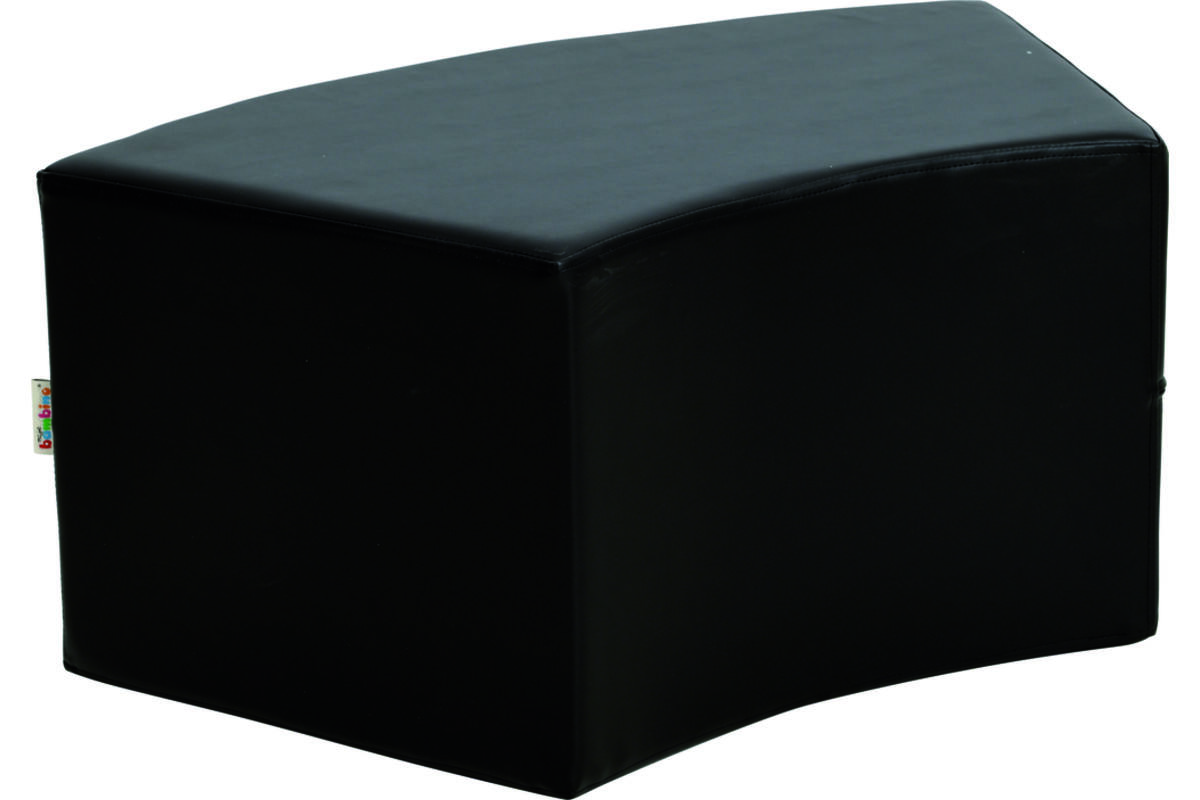Poef Paolo kort, zwart